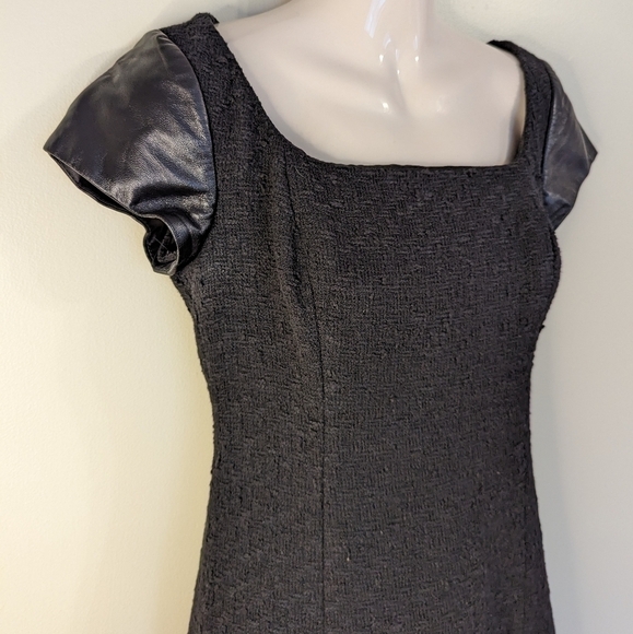 Milly tweed and leather dress black 0 - Picture 4 of 15